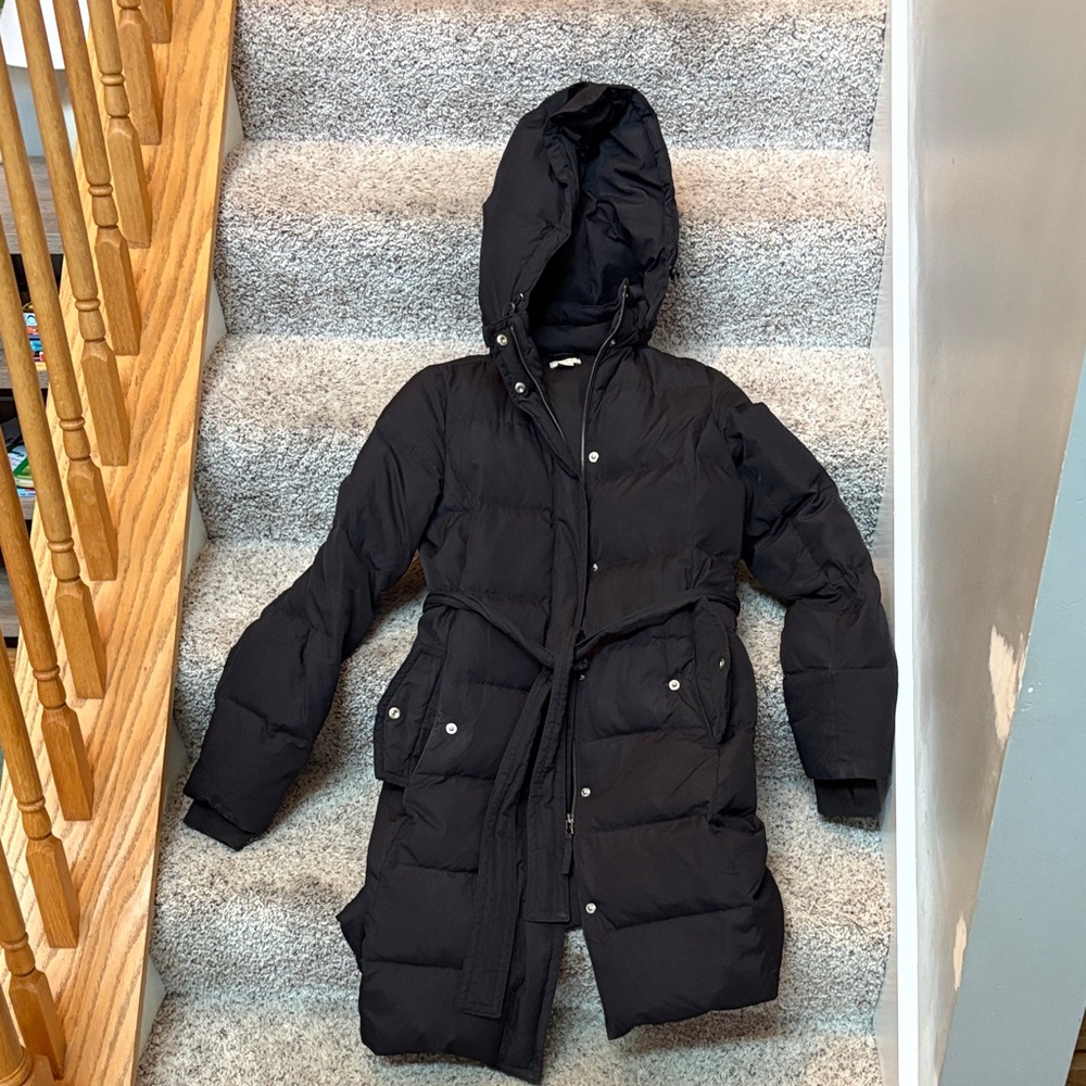 J. Crew Women's Black Puffer Coat